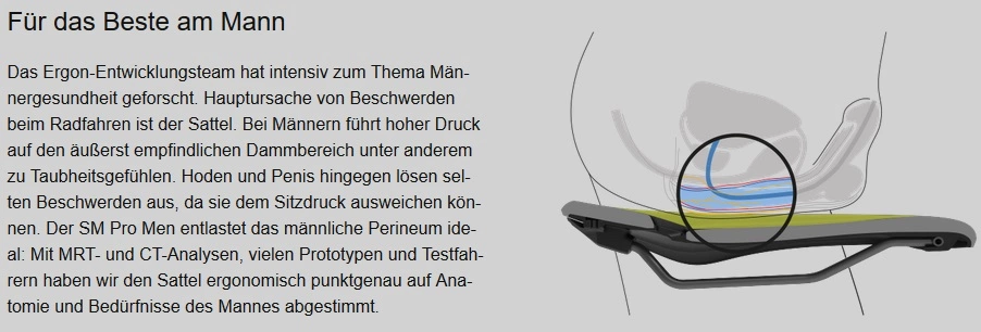 Ergon SM Pro Men Black/midsummer Blue S/M Sattel 8 Ergon SM Pro Men Black/midsummer Blue S/M Sattel – Bild 6