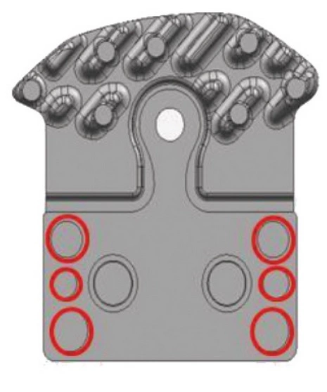 Shimano XTR/XT/SLX J04C Metal Bremsbeläge 4 Shimano XTR/XT/SLX J04C Metal Bremsbeläge – Bild 2