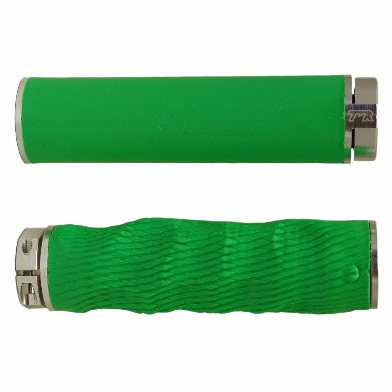 TMR Designs Imprint Grips Premium Grün/silber Lenkergriffe 3 TMR Designs Imprint Grips Premium Grün/silber Lenkergriffe